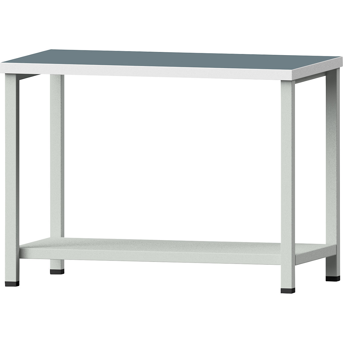 Banc de lucru compact – ANKE, lățime 1140 mm, cu poliță, staționară, blat universal-0