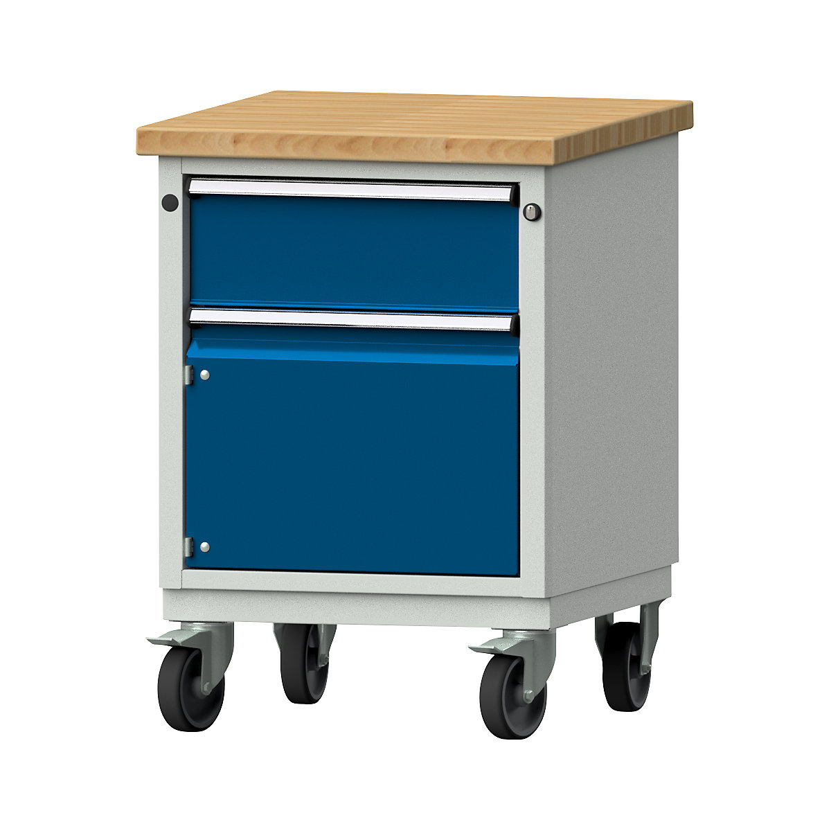 Banc de lucru compact – ANKE, lăț. x ad. 605 x 650 mm, 1 sertar, 1 dulap, mobil-0