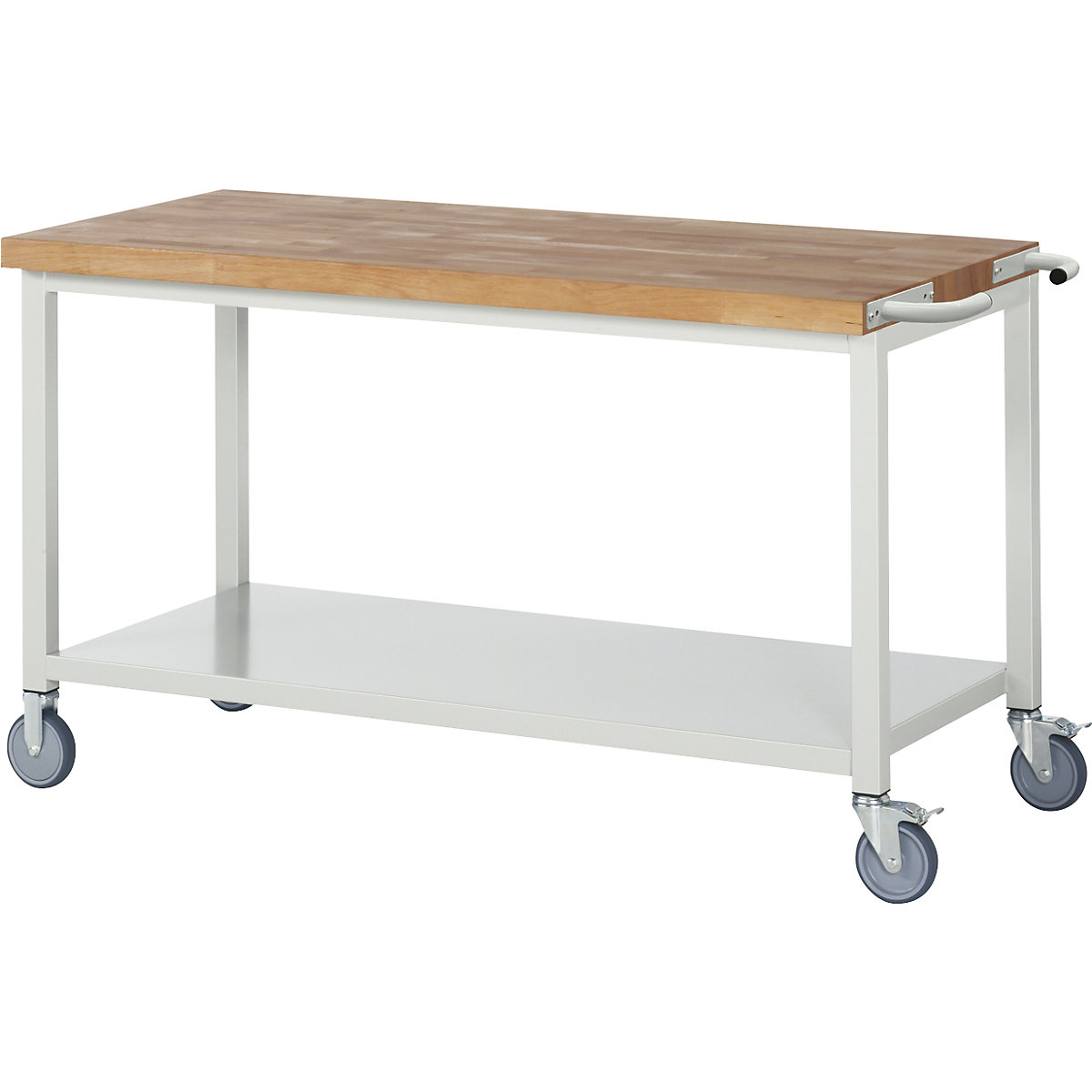 Banc de lucru mobil serie 8000, cu cadru – eurokraft pro, 1 poliță, lăț. x ad. 1500 x 700 mm-0