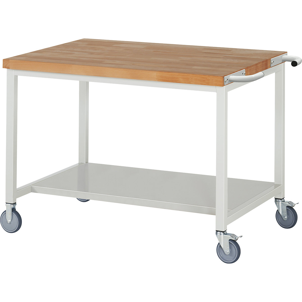 Banc de lucru mobil serie 8000, cu cadru – eurokraft pro, 1 poliță, lăț. x ad. 1250 x 900 mm-0