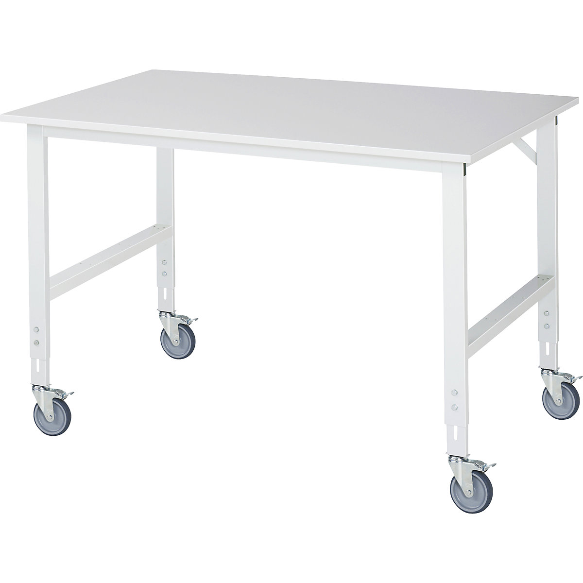 Masă de lucru mobilă – RAU, cadru 60 x 30 mm, lăț. x ad. blat 1500 x 1000 mm, blat melaminat-0