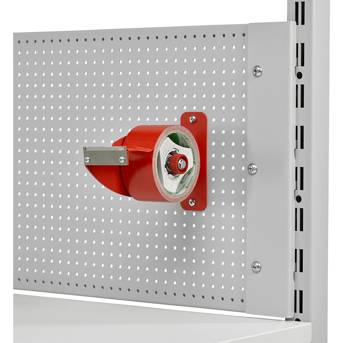 Dispenser de bandă adezivă, pentru perete posterior din tablă perforată, pentru lățimea benzii 50 mm-0