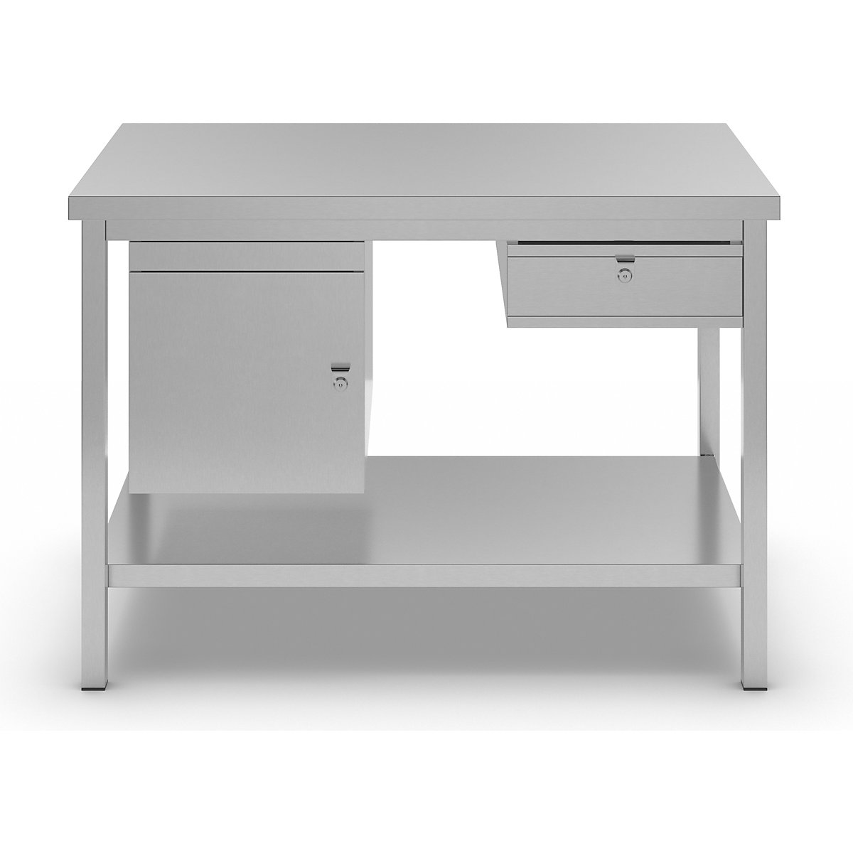 Masă de lucru din inox – eurokraft basic (Imagine produs 3)-2