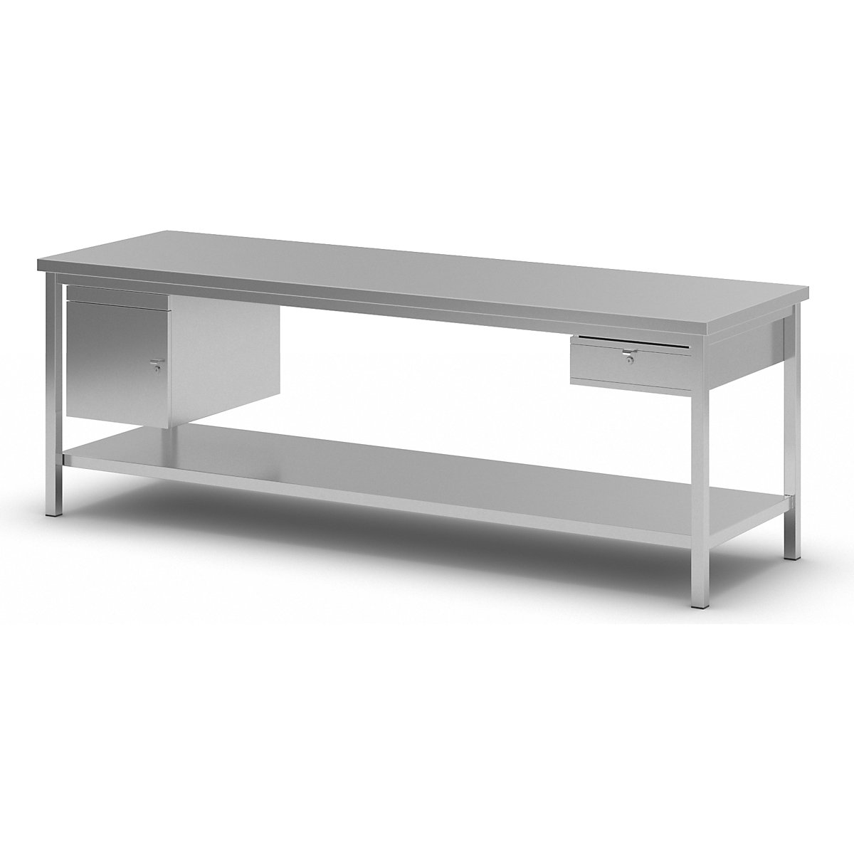 Masă de lucru din inox – eurokraft basic (Imagine produs 6)-5