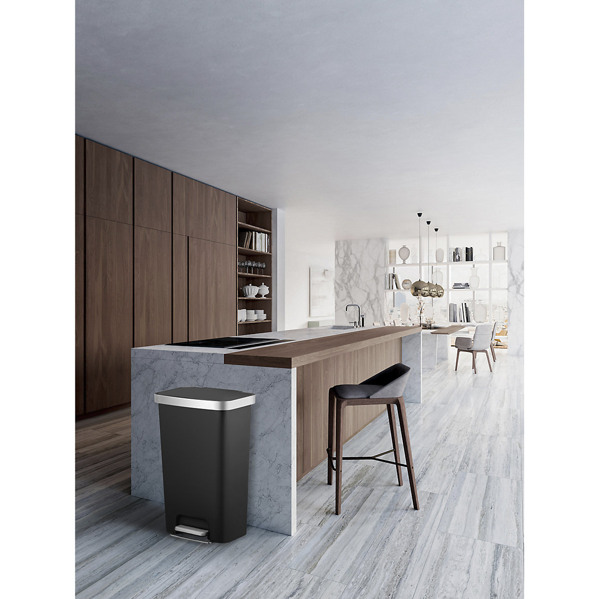 Pedaalafvalemmer Hana, rechthoekig – EKO (Productafbeelding 10)-9