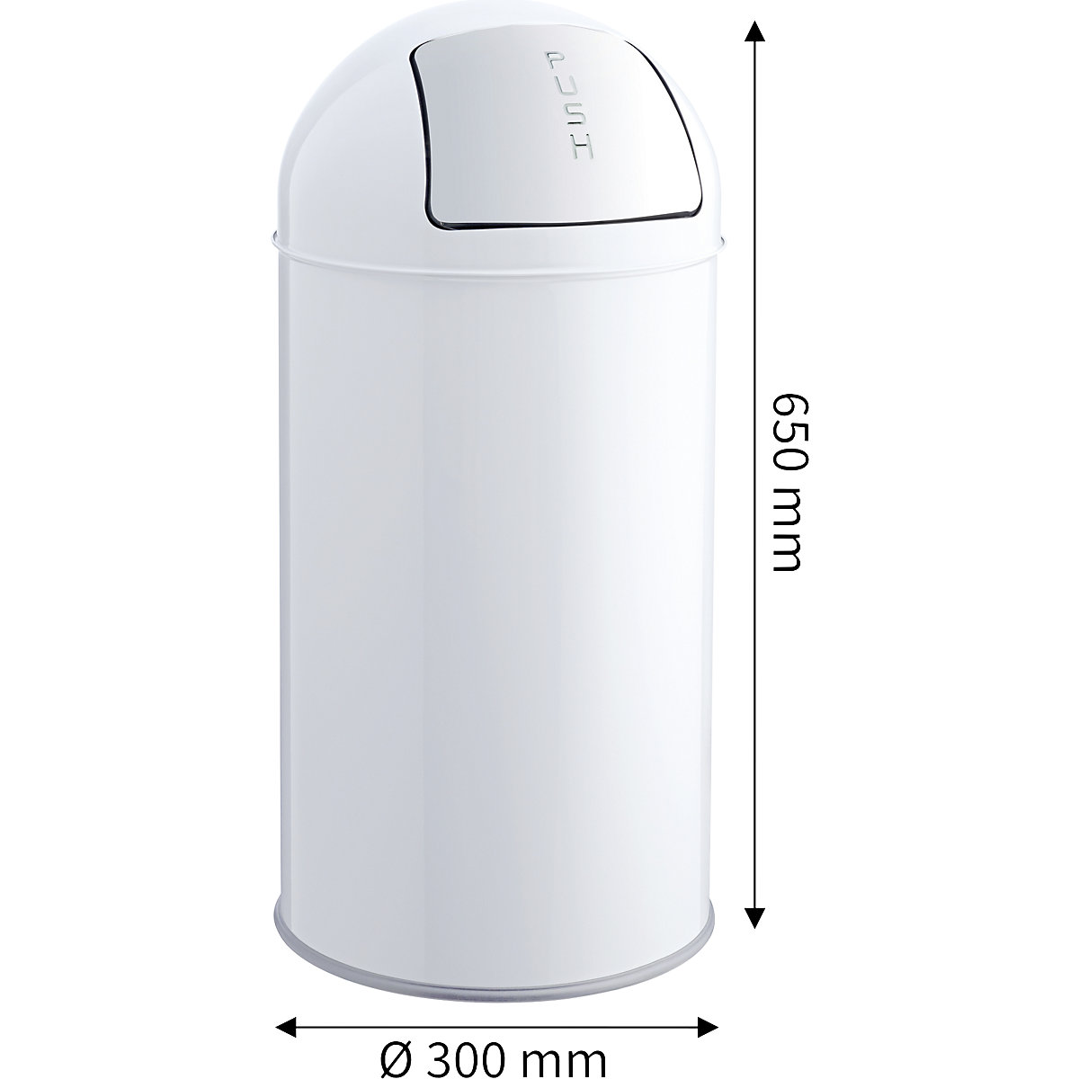 Push-afvalbak, staal – helit (Productafbeelding 2)-1