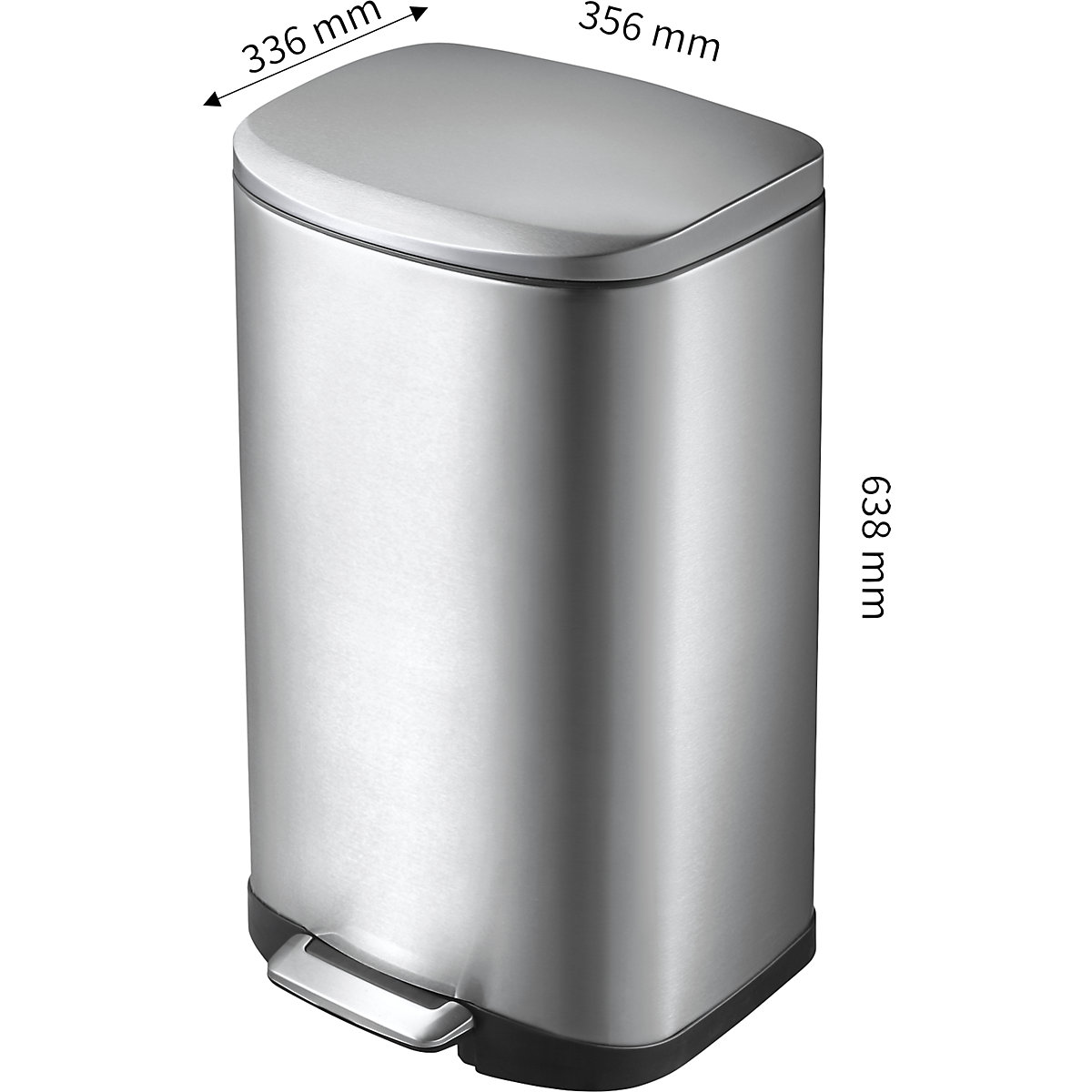 Roestvast stalen pedaalafvalemmer – EKO (Productafbeelding 2)-1