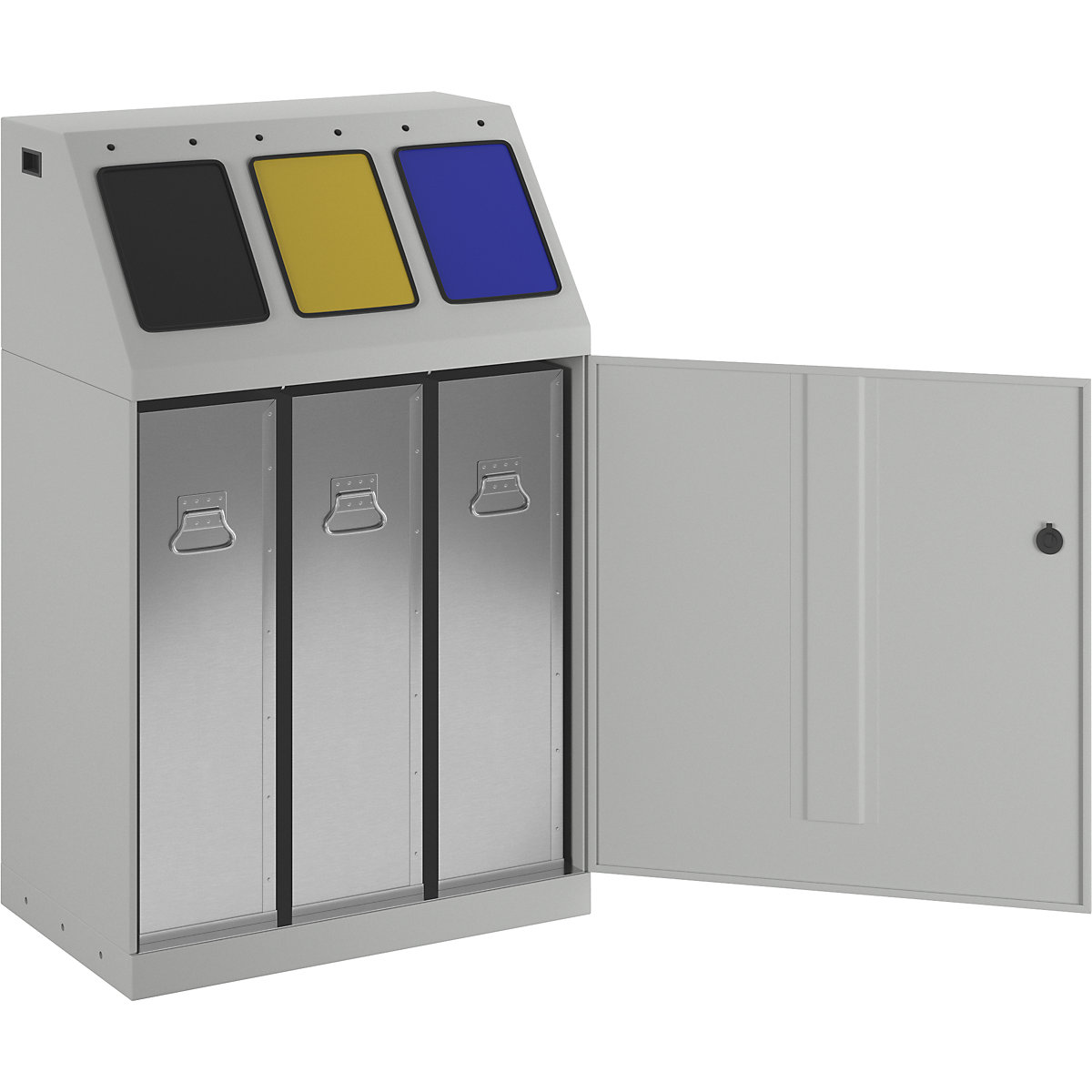 Afvalbak voor kringloopmateriaal, staal (Productafbeelding 5)-4