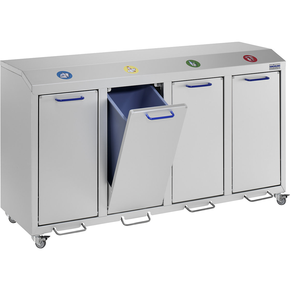 Aluminium afvalbak voor kringloopmateriaal G®-COLLECT – Gmöhling