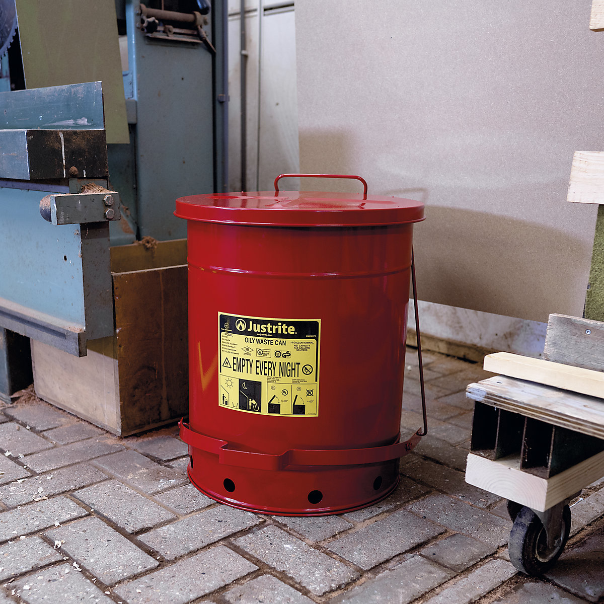 Brandbeveiligingscontainer, plaatstaal – Justrite (Productafbeelding 9)-8