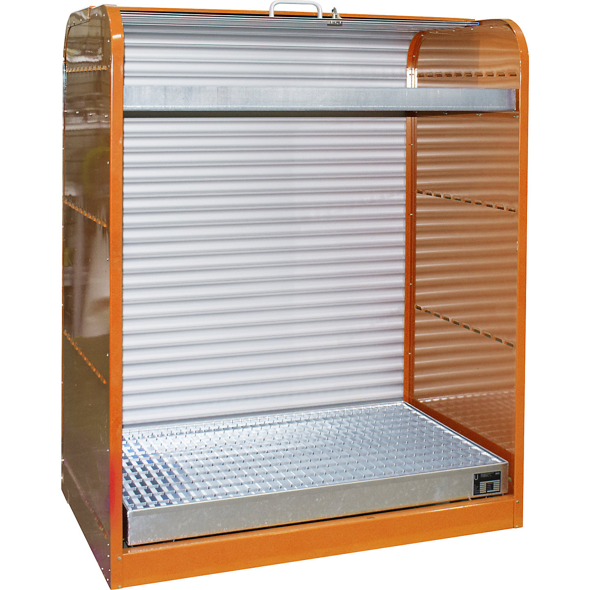 Stalen depot voor gevaarlijke stoffen met roldeur – eurokraft pro