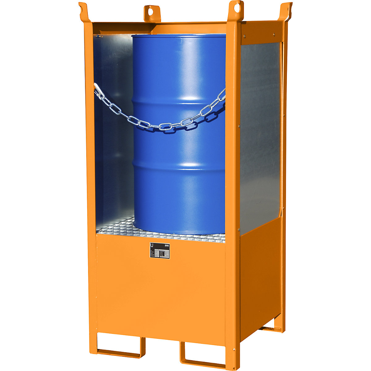 Magazijn- en transportpallet met opvangbak – eurokraft pro (Productafbeelding 2)-1