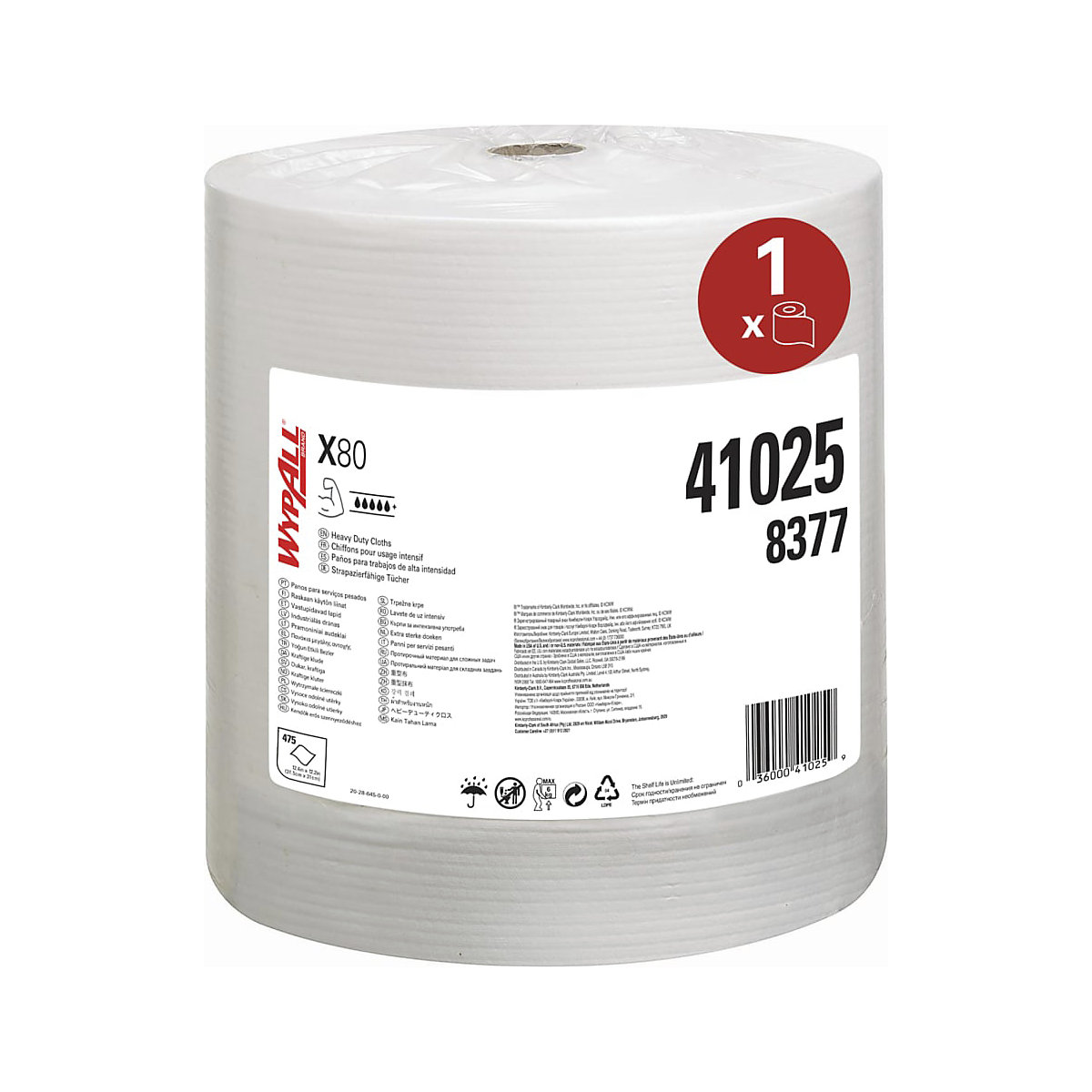 WypAll® X80-poetsdoeken op grote rol 8377 – Kimberly-Clark (Productafbeelding 3)-2
