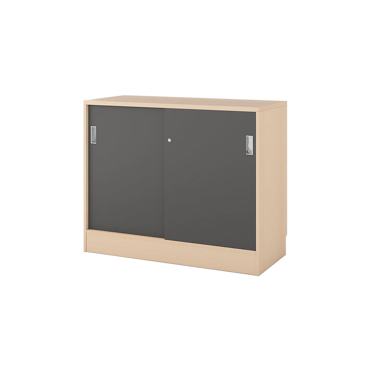 Armário Chicago com portas de correr, AxLxP 948 x 1215 x 400 mm, bétula/cinzento escuro-0