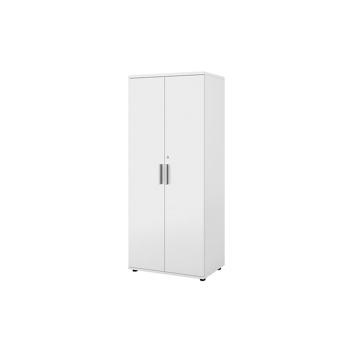 Armário Portland, LxP 800 x 420 mm, A 1845 mm, altura da porta 1770 mm, branco escovado-0