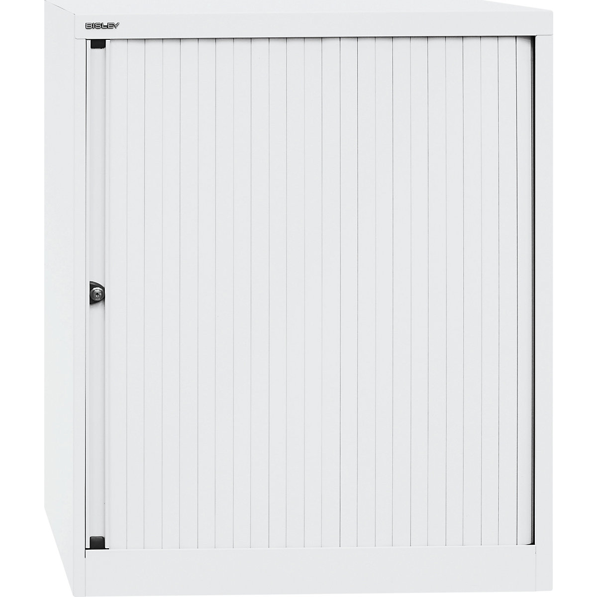 Armário de persiana Euro – BISLEY, largura 800 mm, 2 prateleiras, branco trânsito-0