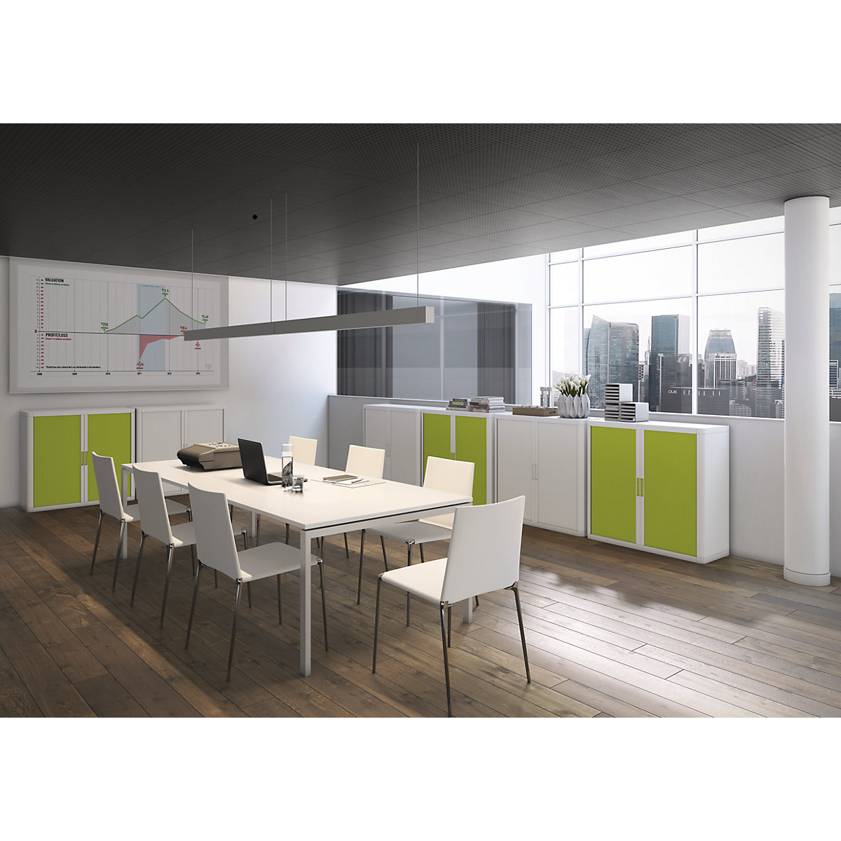 Armário de persiana easyOffice® – Paperflow (Imagem do produto 2)-1