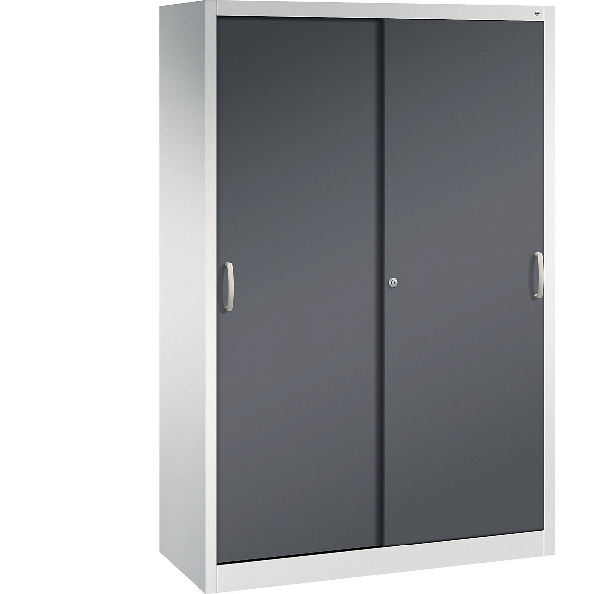 Armário de portas de correr ACURADO – C+P, 4 prateleiras, AxLxP 1950 x 1200 x 500 mm, cinzento claro/preto acinzentado-0