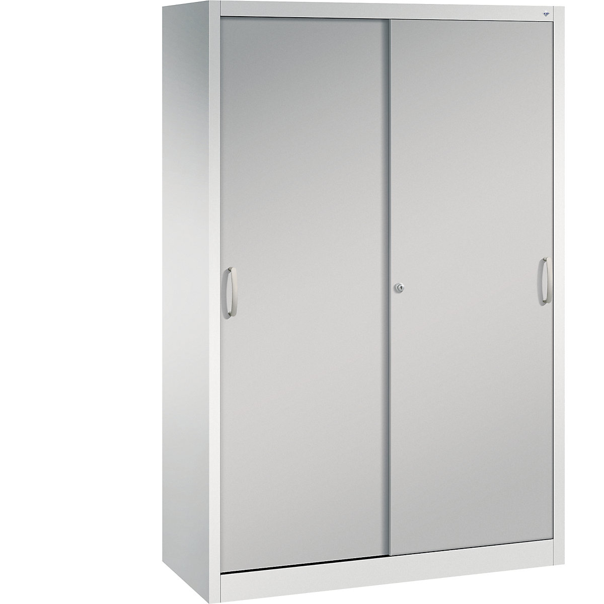 Armário de portas de correr ACURADO – C+P, 4 prateleiras, AxLxP 1950 x 1200 x 500 mm, cinzento claro/cinza alumínio-0