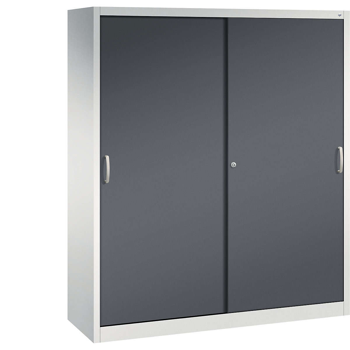 Armário de portas de correr ACURADO – C+P, 12 barras pendulares, AxLxP 1950 x 1600 x 500 mm, cinzento claro/preto acinzentado-0