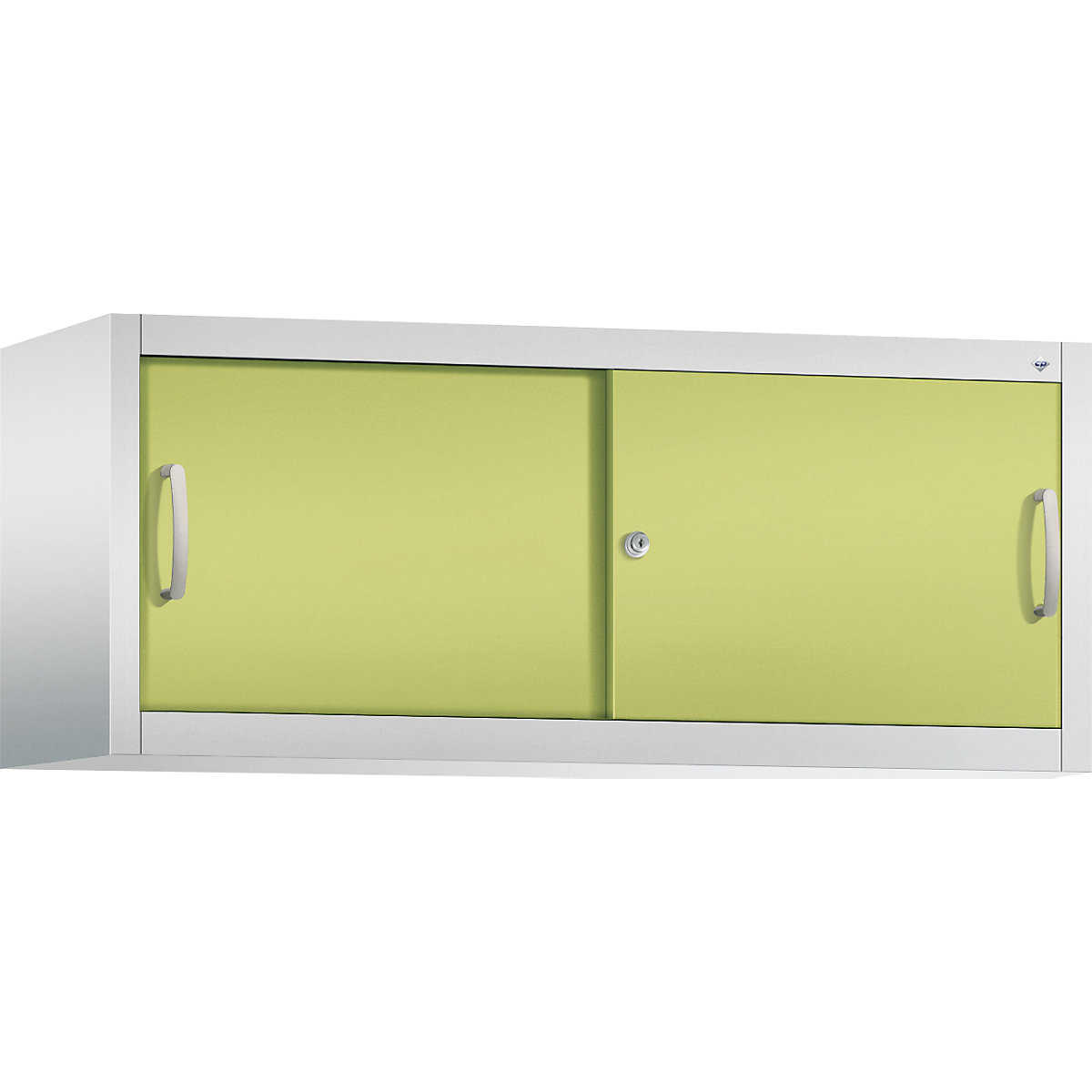 Armário de sobrepor ACURADO com portas de correr – C+P, AxLxP 500 x 1200 x 400 mm, cinzento claro/verde viridian-0