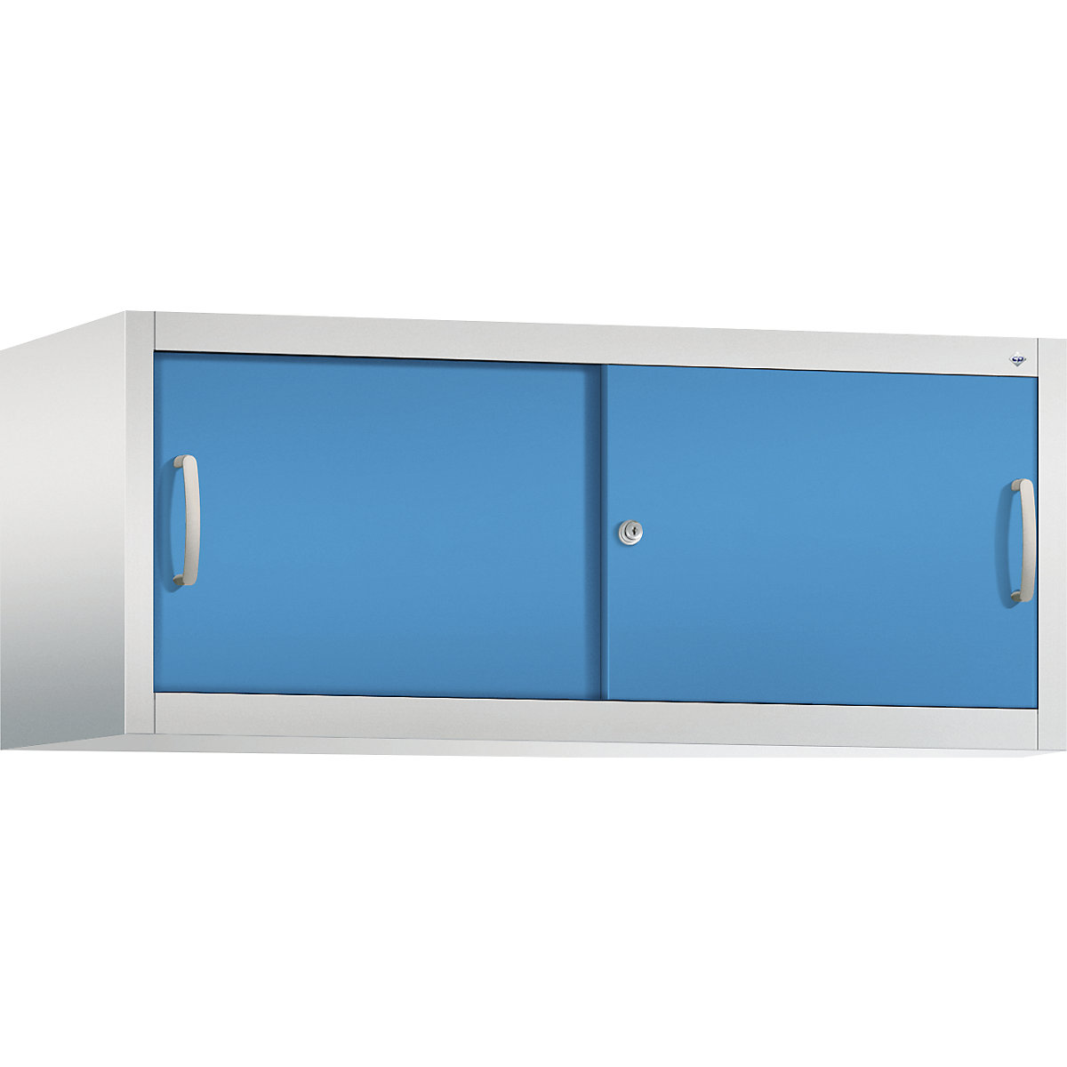 Armário de sobrepor ACURADO com portas de correr – C+P, AxLxP 500 x 1200 x 500 mm, cinzento claro/azul claro-0