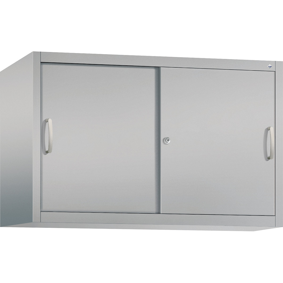 Armário de sobrepor ACURADO com portas de correr – C+P, 1 prateleira, AxLxP 790 x 1200 x 500 mm, cinza alumínio-0