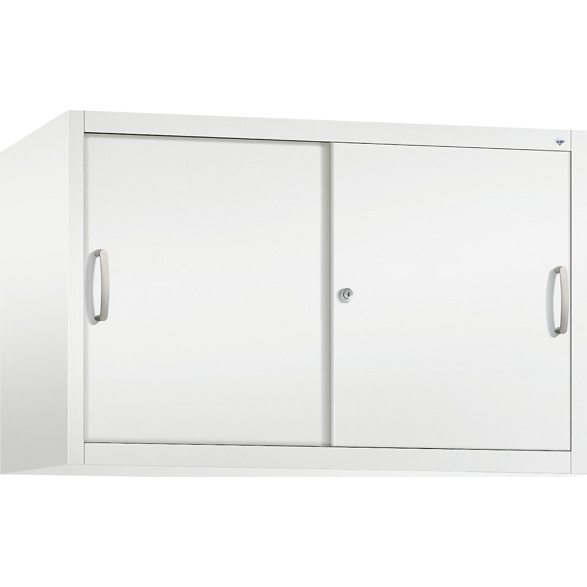Armário de sobrepor ACURADO com portas de correr – C+P, 1 prateleira, AxLxP 790 x 1200 x 500 mm, branco trânsito-0