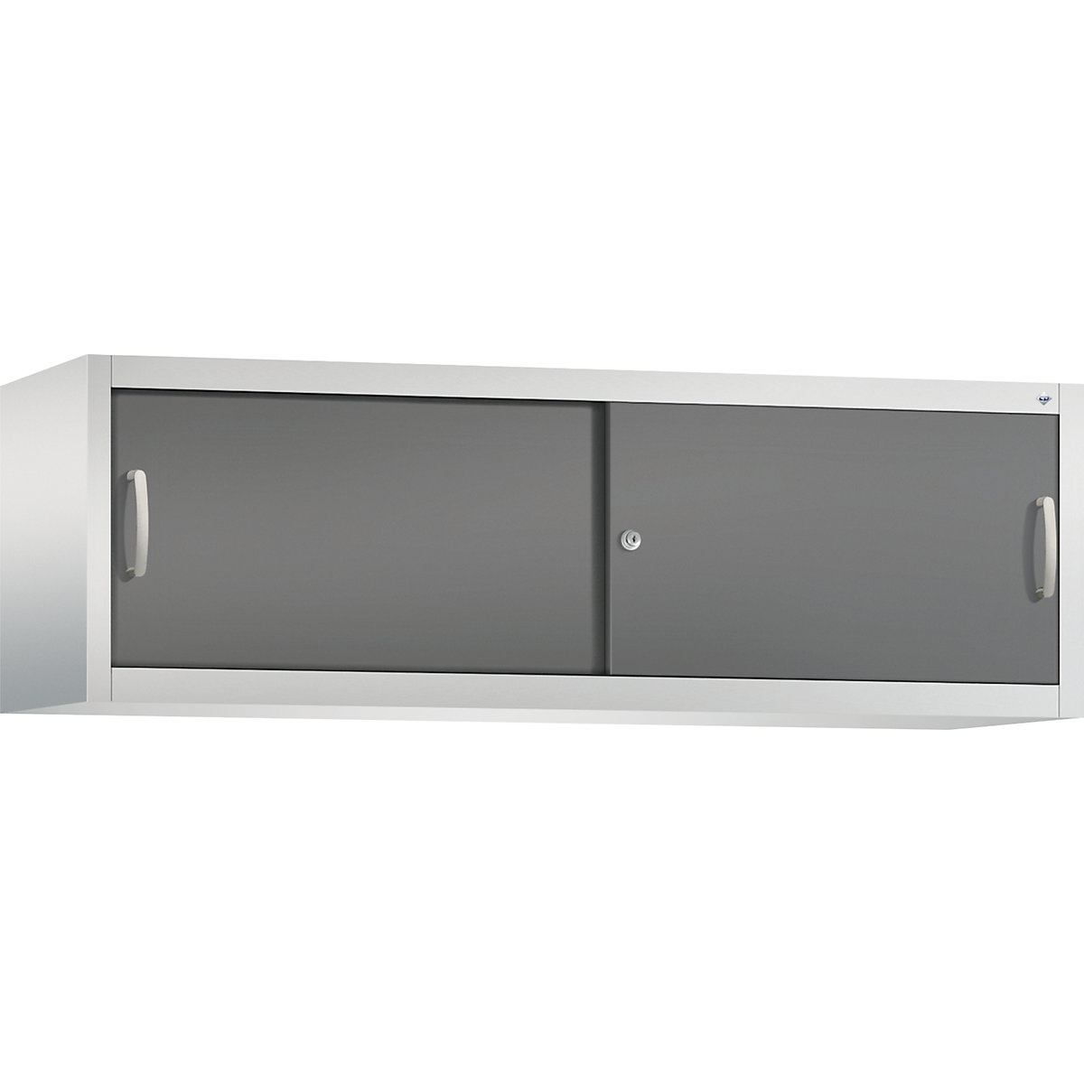 Armário de sobrepor ACURADO com portas de correr – C+P, AxLxP 500 x 1600 x 400 mm, cinzento claro/cinzento vulcânico-0