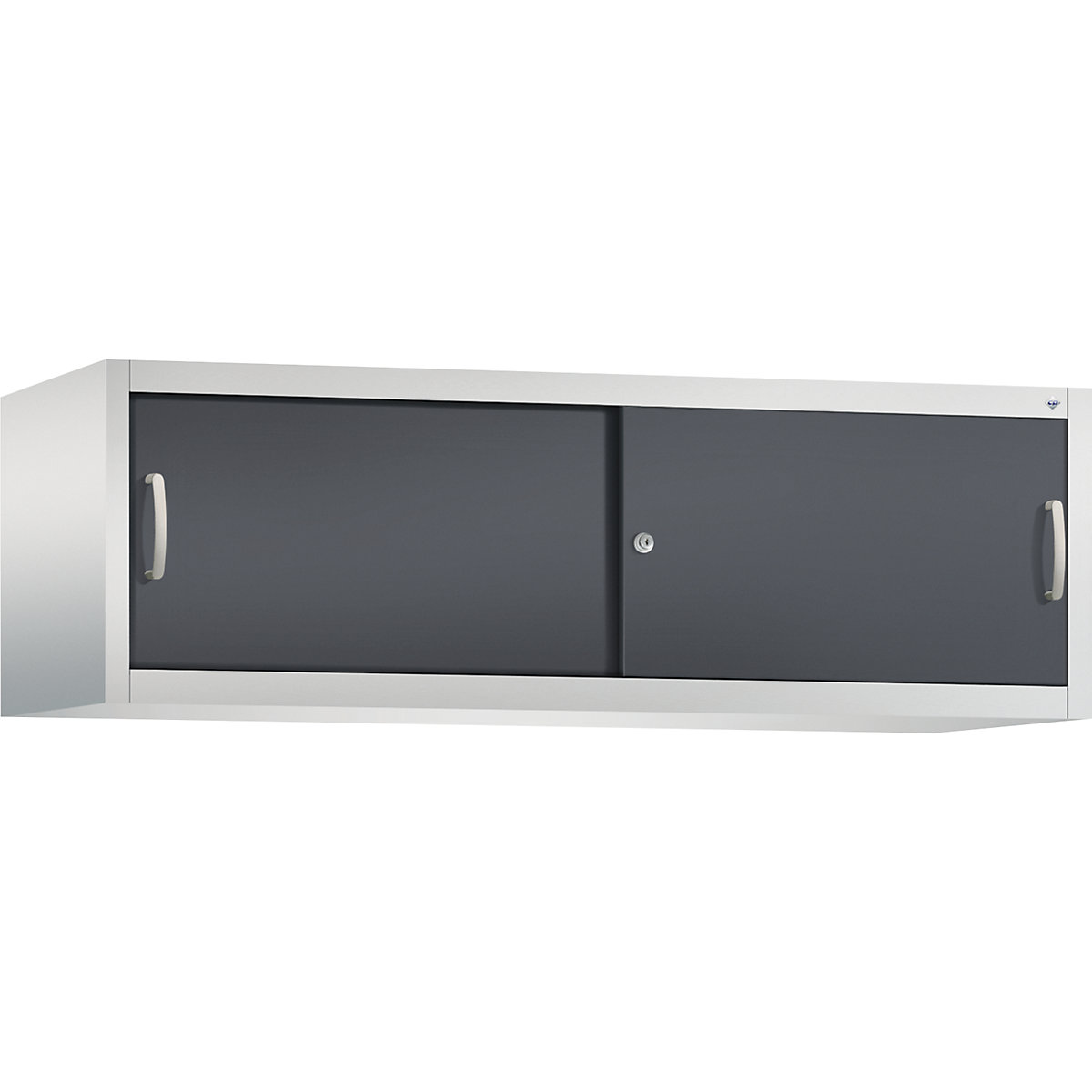Armário de sobrepor ACURADO com portas de correr – C+P, AxLxP 500 x 1600 x 500 mm, cinzento claro/preto acinzentado-0