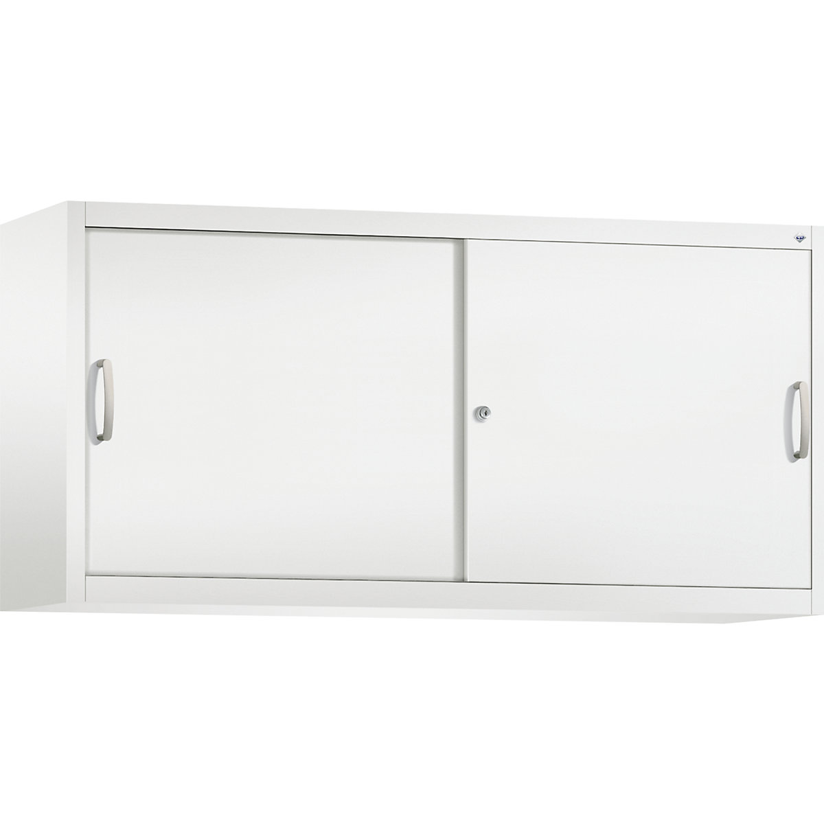 Armário de sobrepor ACURADO com portas de correr – C+P, 2 prateleiras, AxLxP 790 x 1600 x 400 mm, branco trânsito-0