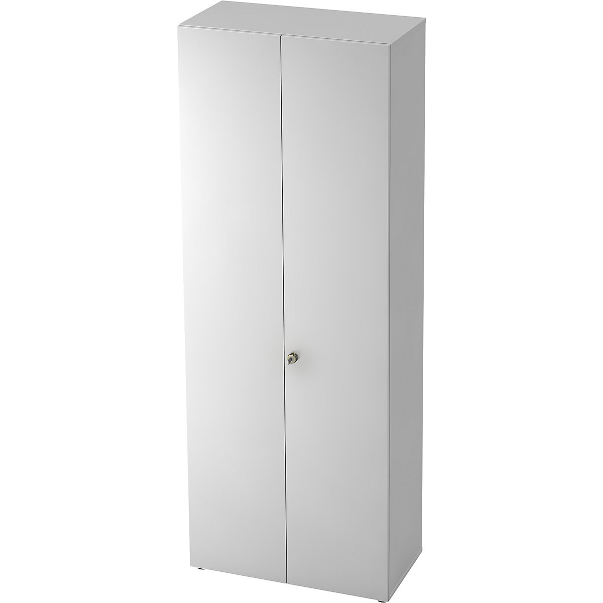 Armário de vestiário – eurokraft pro, 2 prateleiras, 1 barra para vestuário, branco/branco-0
