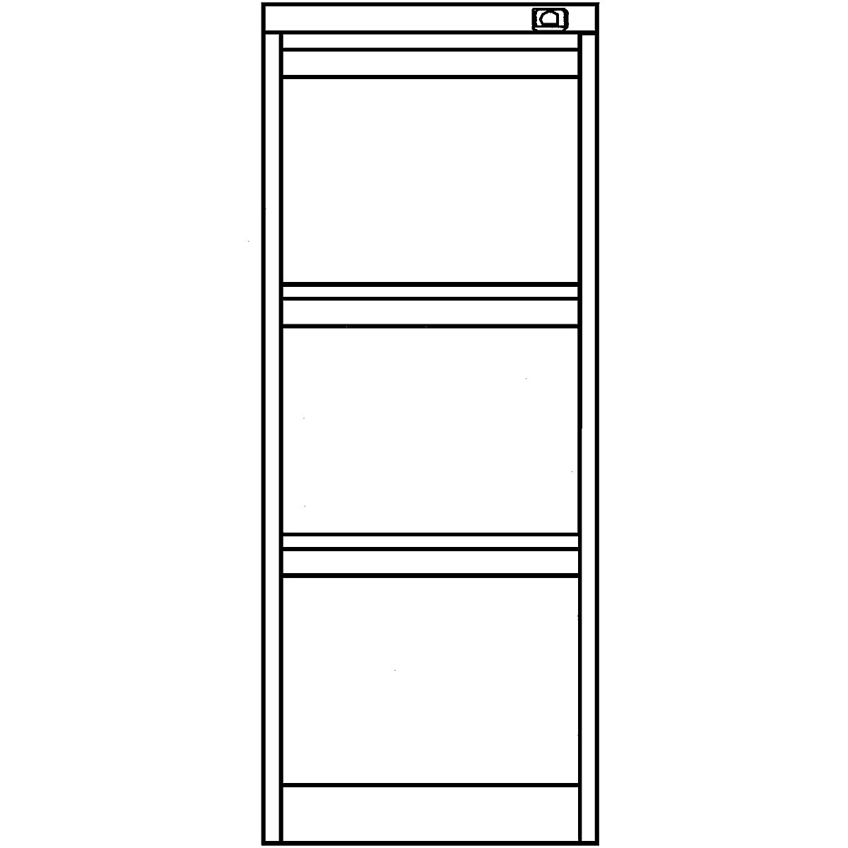 Armário de arquivo suspenso, 1 fila – BISLEY (Imagem do produto 6)-5