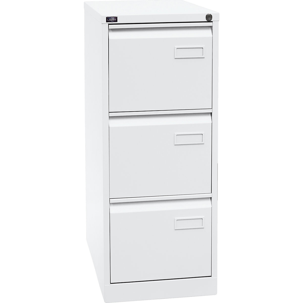 Armário de arquivo suspenso LIGHT, 1 fila – BISLEY, 3 gavetas, A4, branco trânsito-0