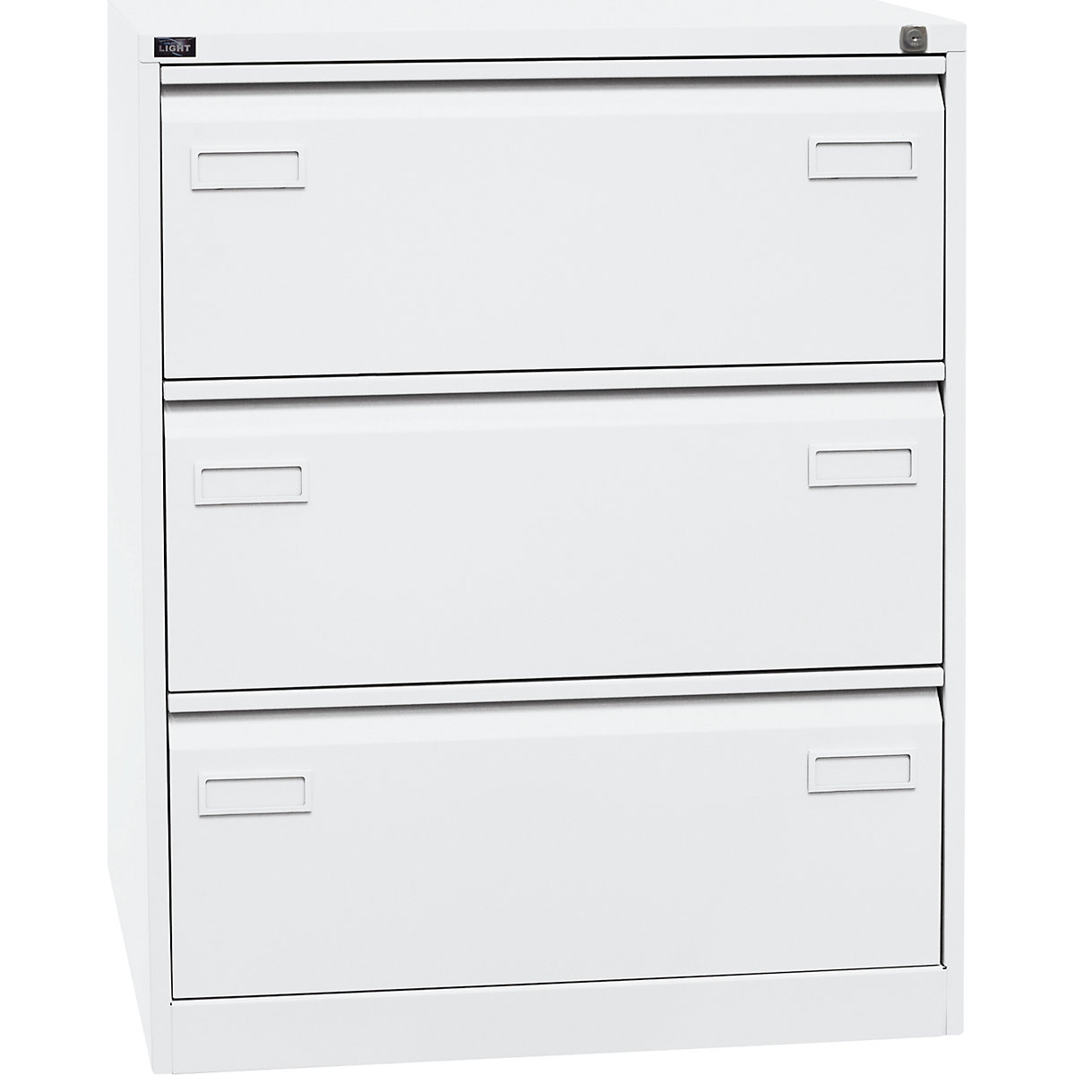 Armário de arquivo suspenso LIGHT, 2 filas – BISLEY, 3 gavetas, A4, branco trânsito-0