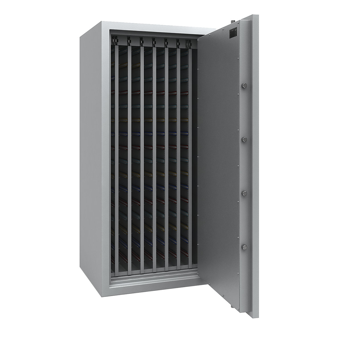 Cofre para chaves com paredes intermédias totalmente amovíveis, VDMA B e norma Euro S2, 3360 ganchos, AxLxP 1806 x 836 x 700 mm-0