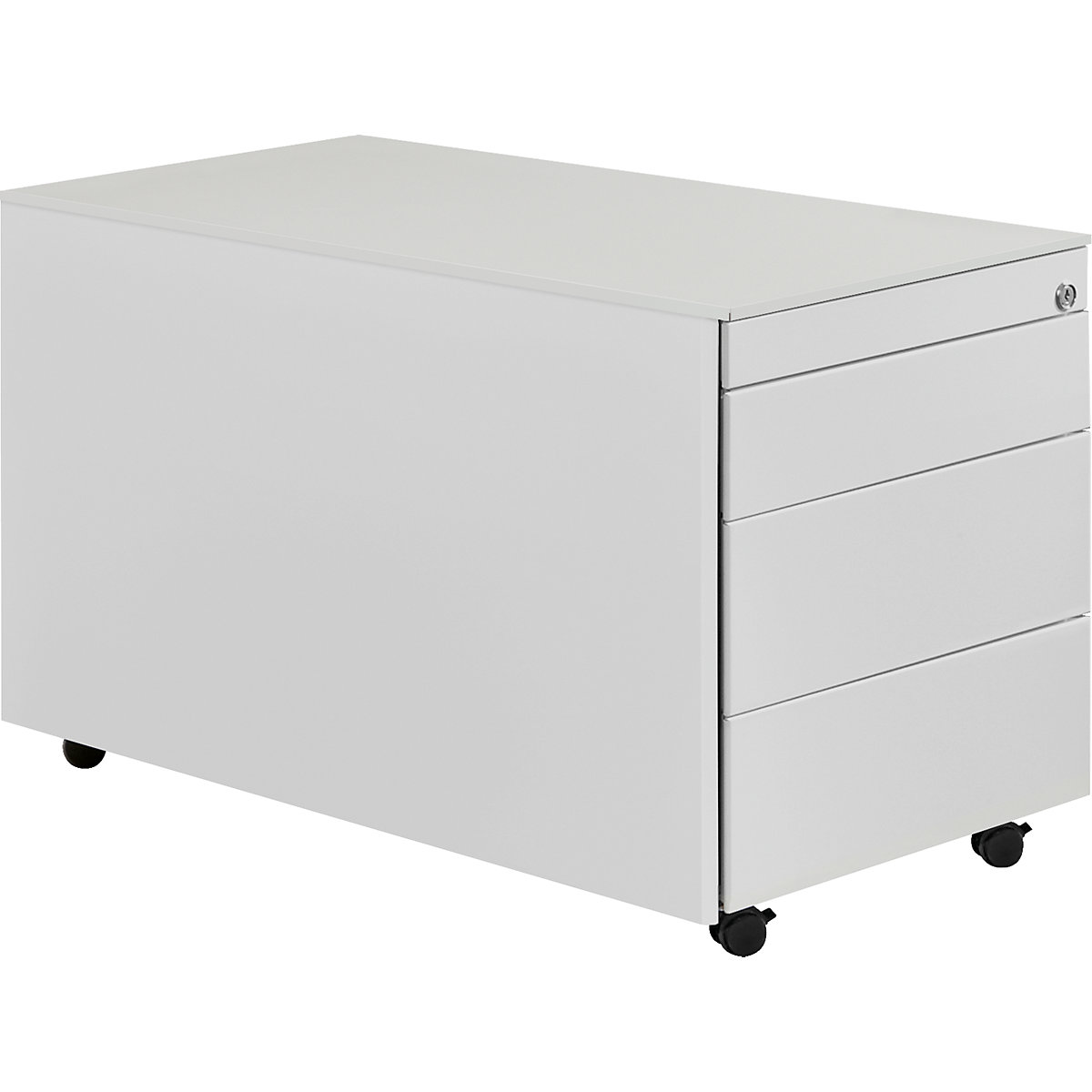 Bloco de gavetas com rodas – mauser, AxP 520 x 800 mm, placa em aço, 3 gavetas, cinzento claro / cinzento claro / cinzento claro-0