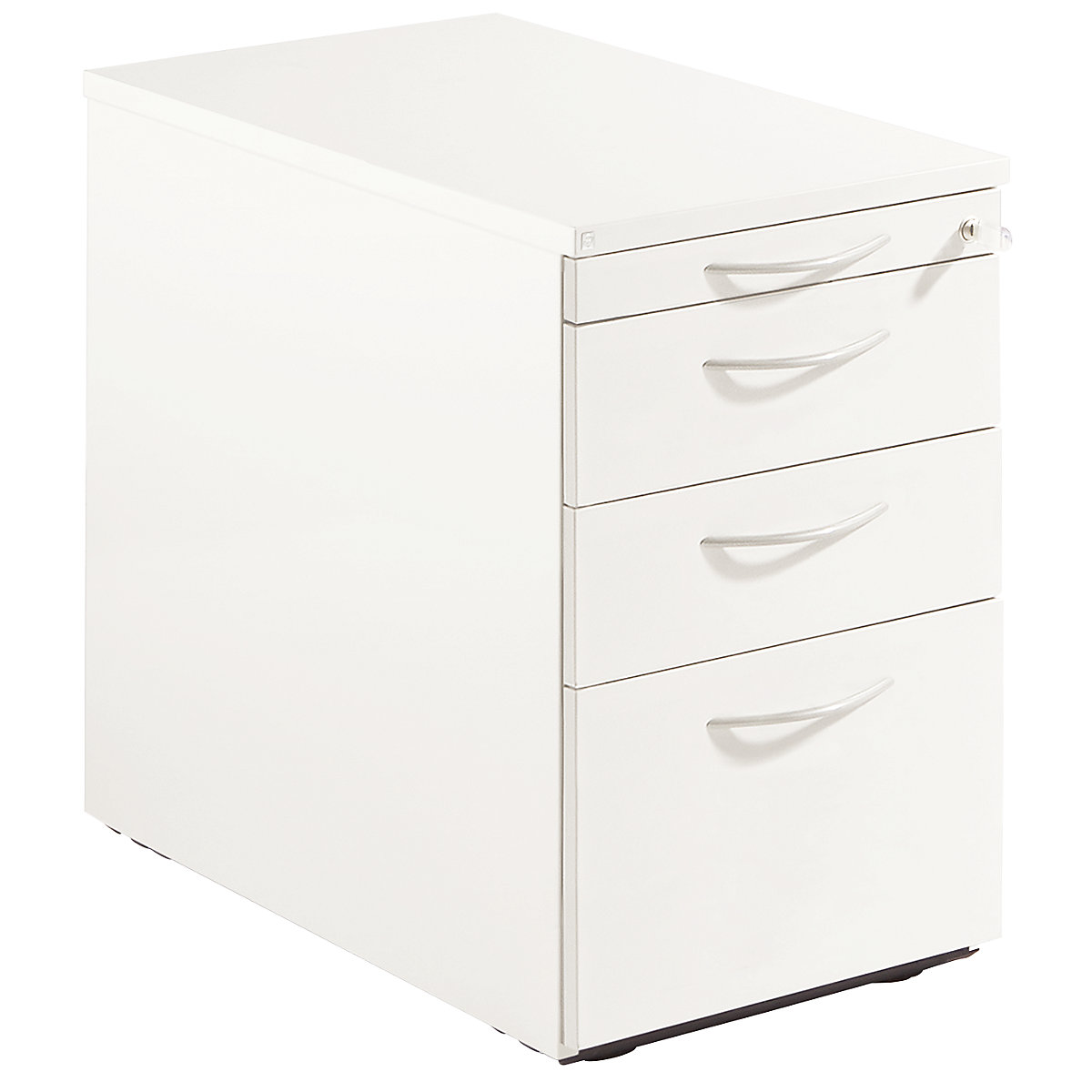 Bloco de gavetas fixo THEA, gaveta para utensílios, 2 gavetas para materiais, arquivo suspenso, branco sujo-0