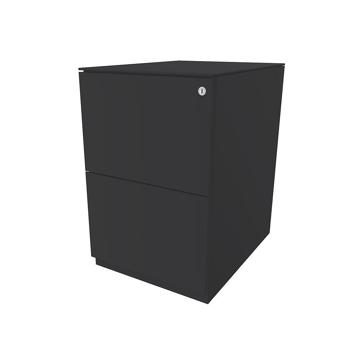 Bloco de gavetas móvel Note™, com 2 arquivos suspensos – BISLEY, AxL 652 x 420 mm, com tampo, cinzento antracite-0