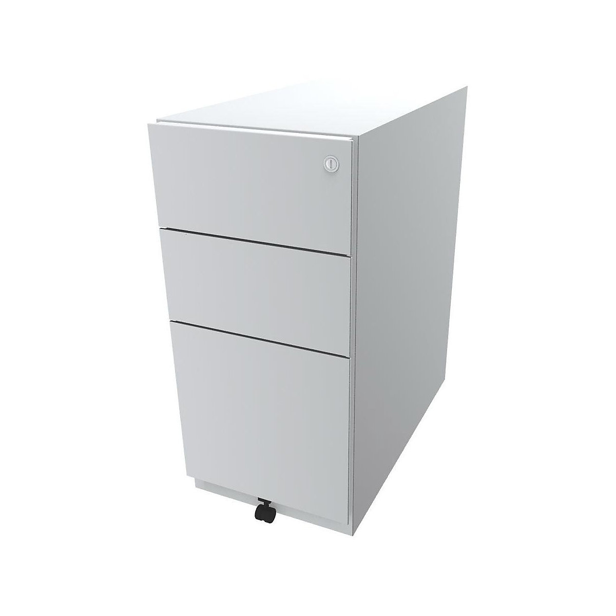 Bloco de gavetas móvel Note™, com 2 gavetas universais, 1 arquivo suspenso – BISLEY, AxLxP 645 x 300 x 565 mm, branco trânsito-0