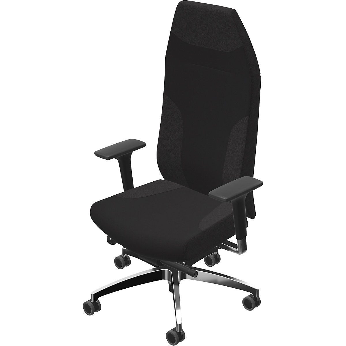 Cadeira giratória de escritório AdJust Protect 24h – Dauphin, com apoios para braços e apoio para cabeça, preto-0
