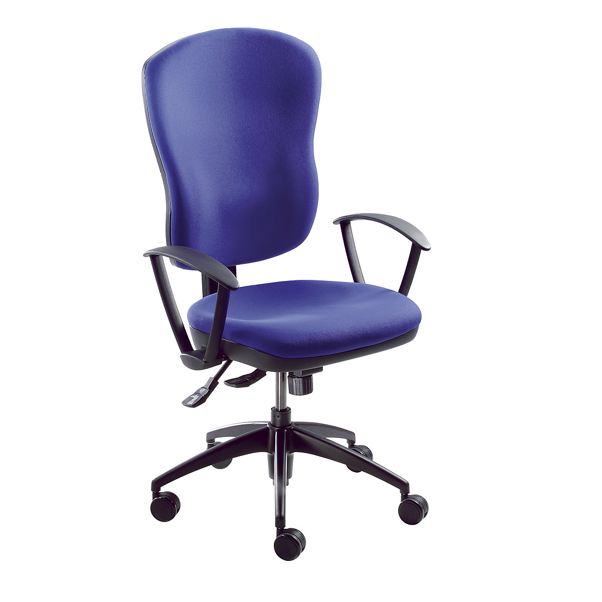 Cadeira giratória para operadores, altura do encosto 600 mm – eurokraft pro (Imagem do produto 2)-1
