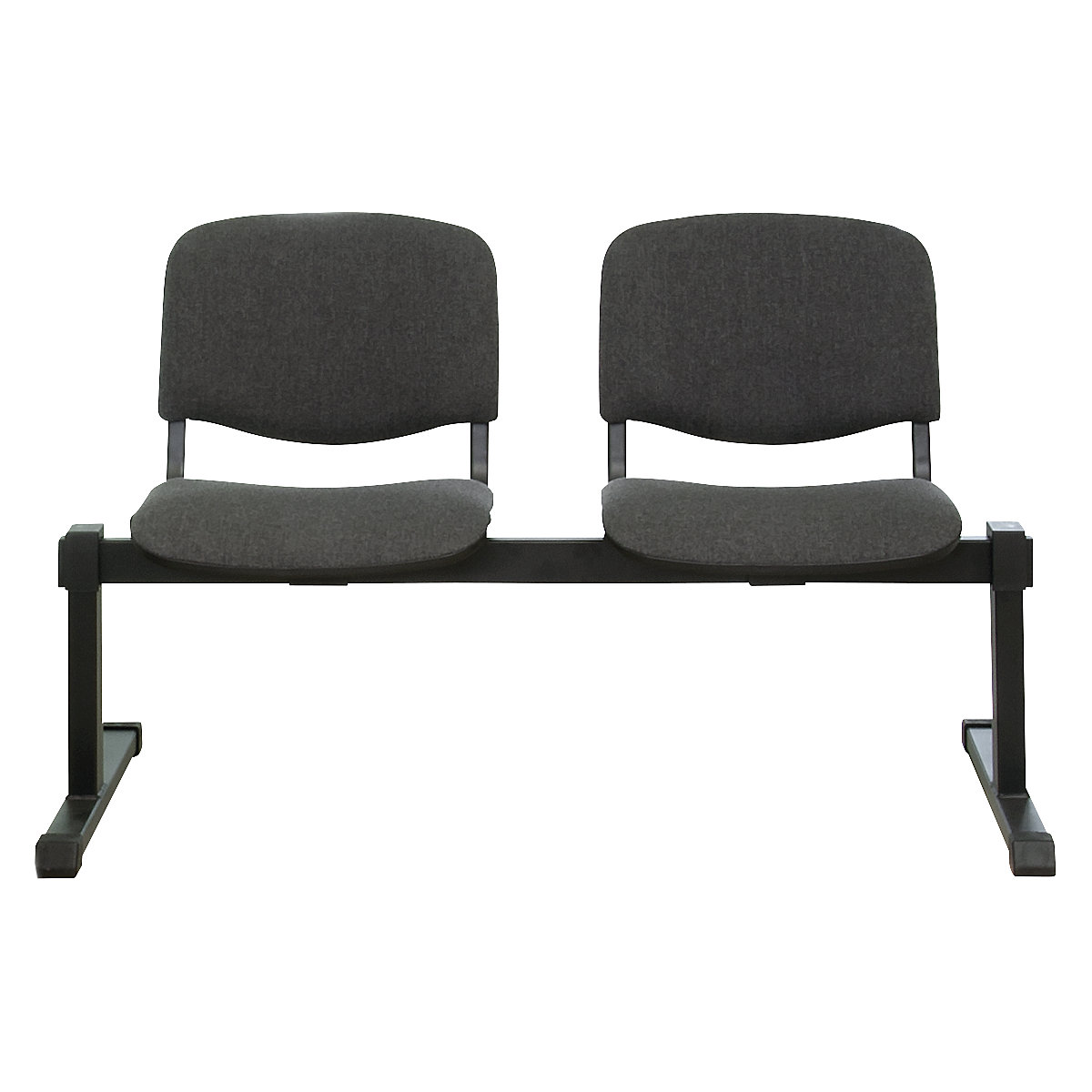 Banco com assentos individuais, sem mesa, 2 assentos, forro antracite-0