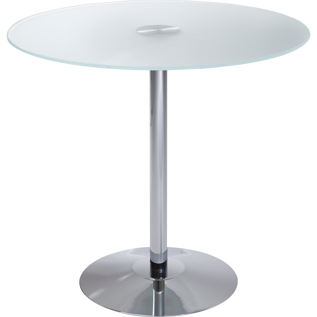 Mesa de coluna, Ø 800 mm, altura 720 mm, placa em vidro acetinado-0