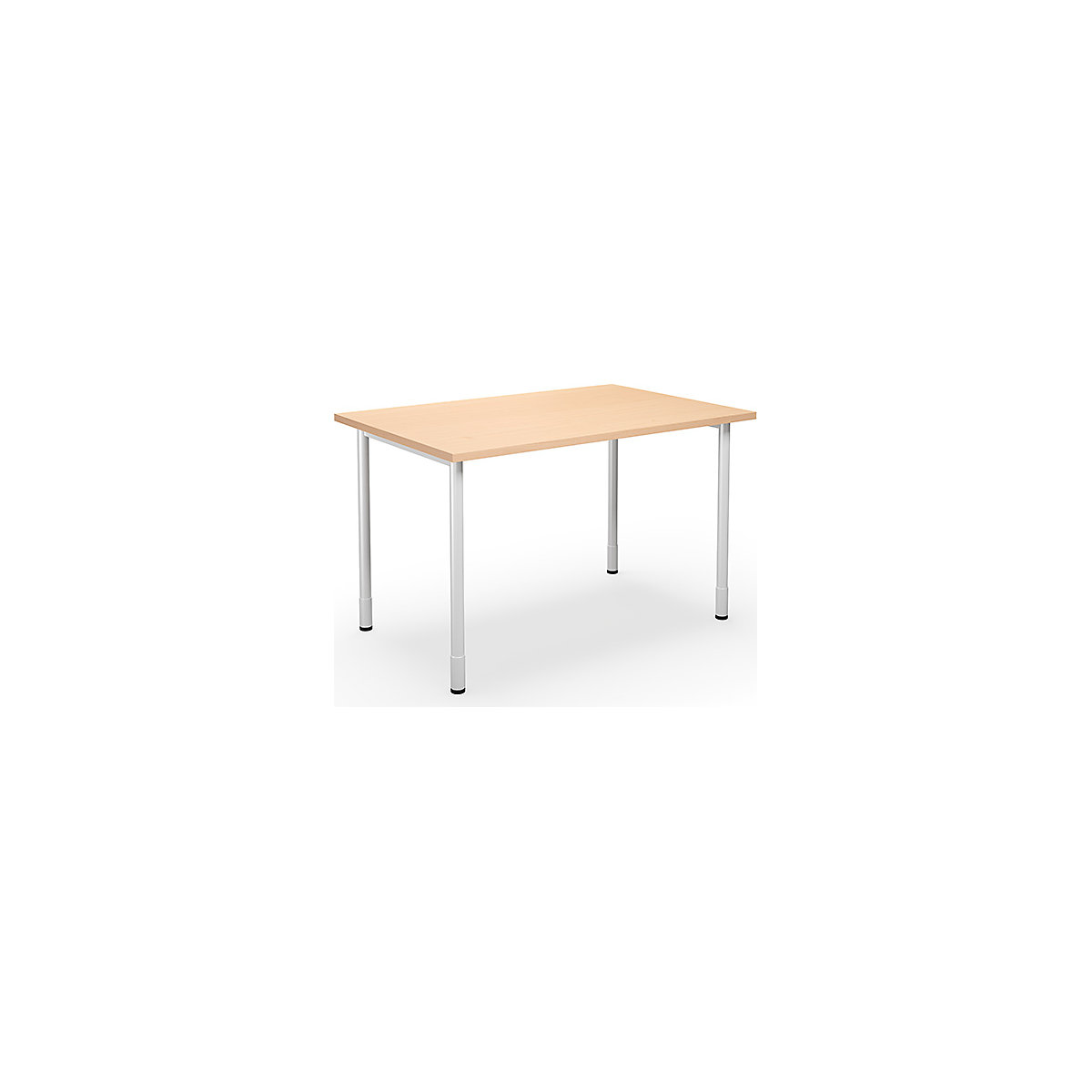 Mesa multiusos DUO-C, tampo reto, AxP 700 – 800 x 800 mm, largura 1200 mm, bétula, branco-0