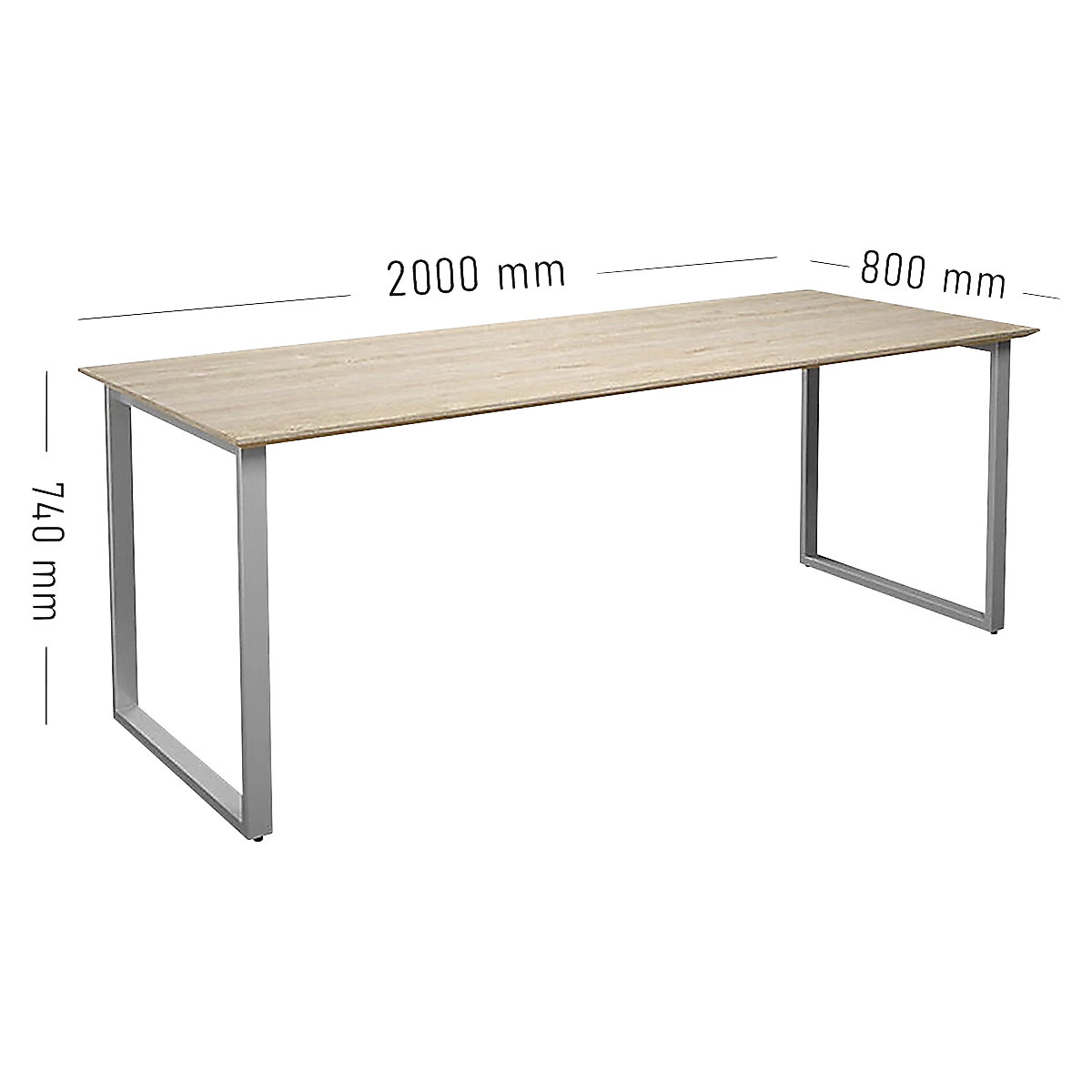Mesa multiusos DUO-O Trend, tampo reto (Imagem do produto 2)-1