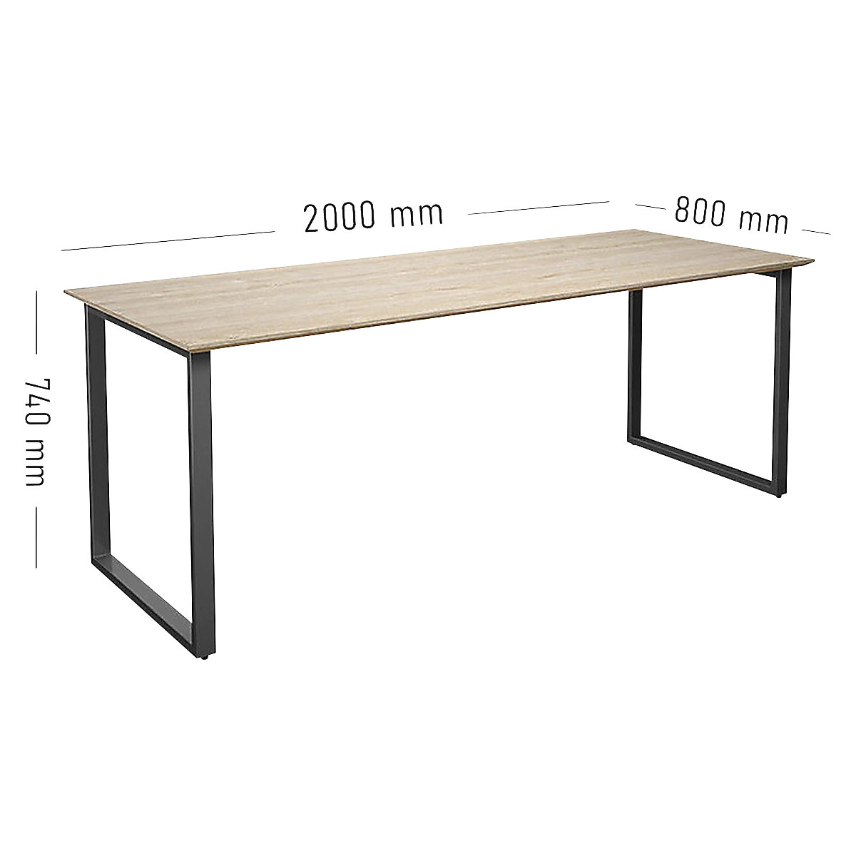 Mesa multiusos DUO-O Trend, tampo reto (Imagem do produto 2)-1
