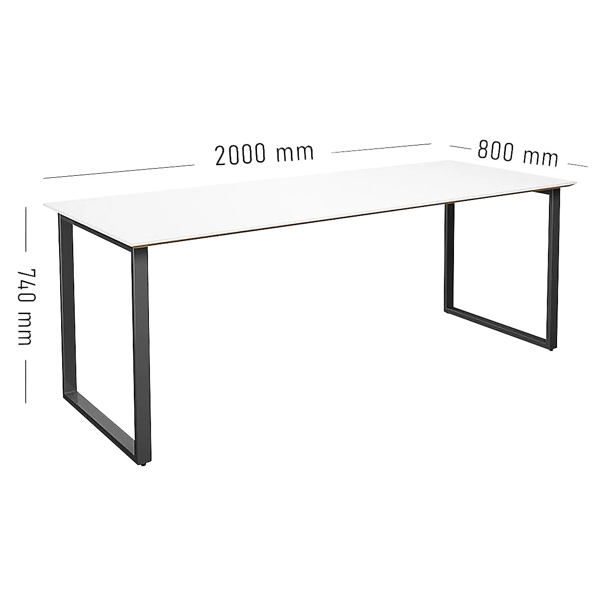 Mesa multiusos DUO-O Trend, tampo reto (Imagem do produto 2)-1