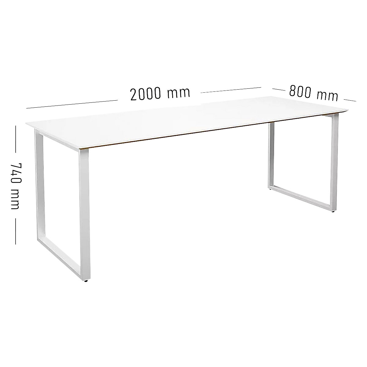 Mesa multiusos DUO-O Trend, tampo reto (Imagem do produto 2)-1