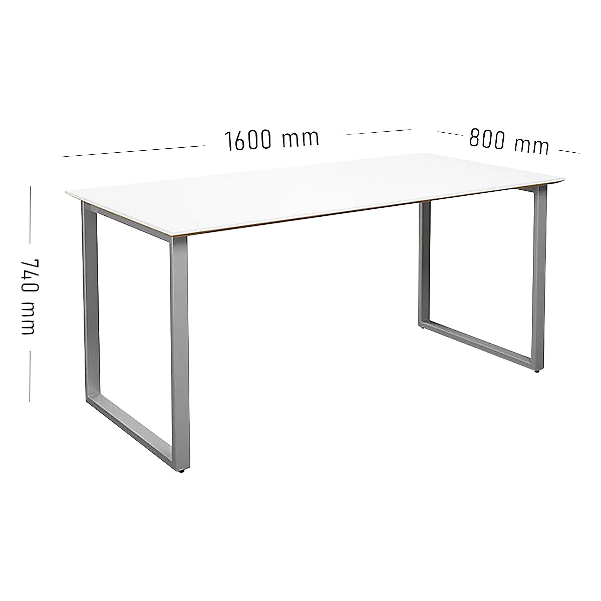 Mesa multiusos DUO-O Trend, tampo reto (Imagem do produto 2)-1